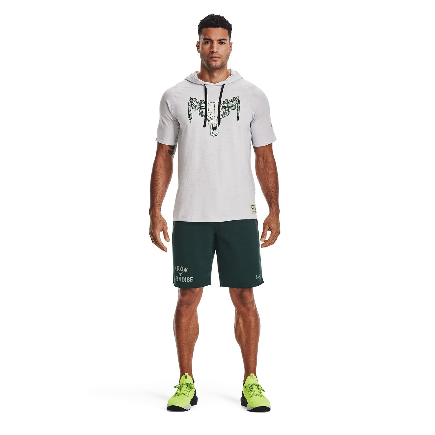 Poleron manga corta Project Rock Charged Cotton® para hombre