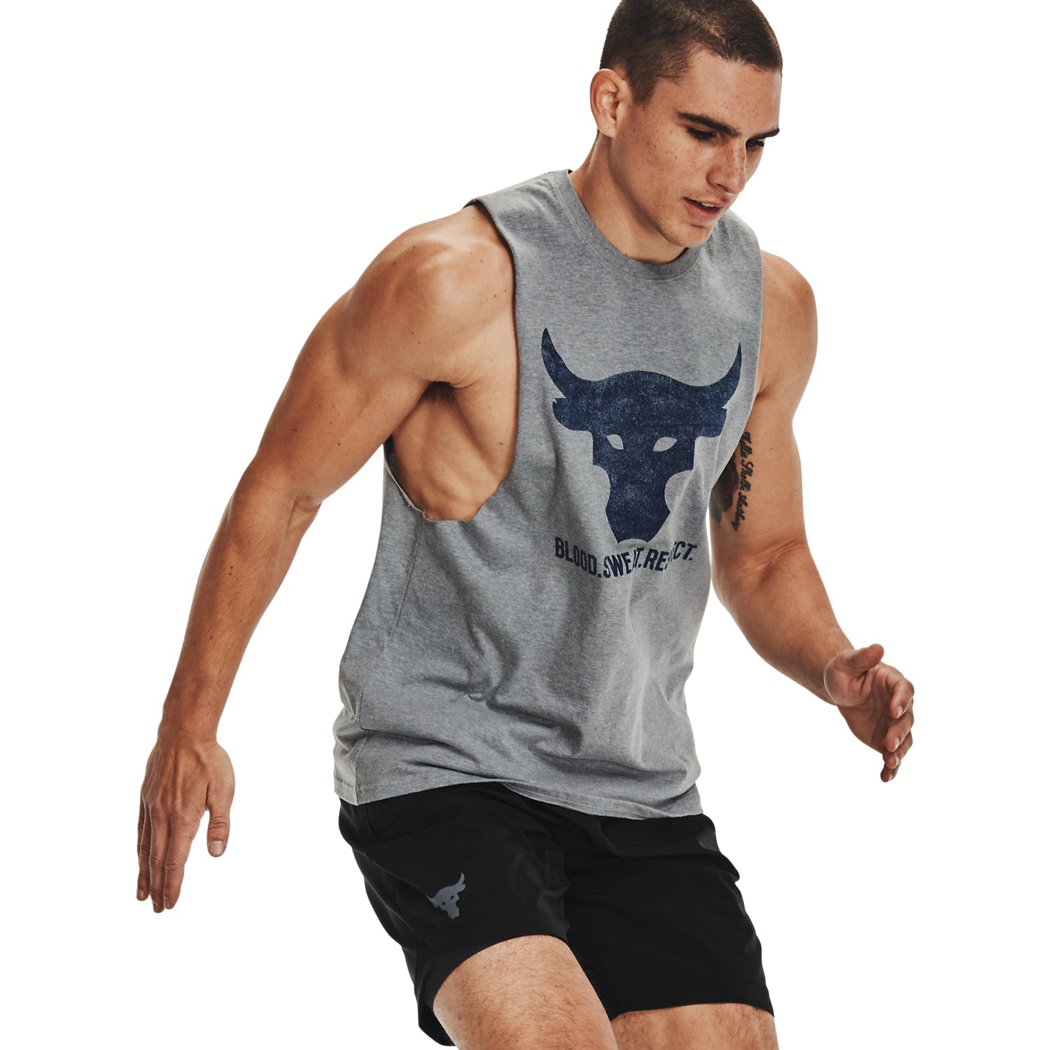 Polera Sin Mangas Ua Project Rock Brahma B para Hombre