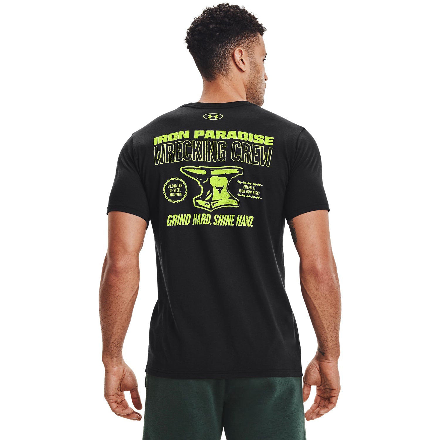 Polera Manga Corta Ua Project Rock Wrecking para Hombre