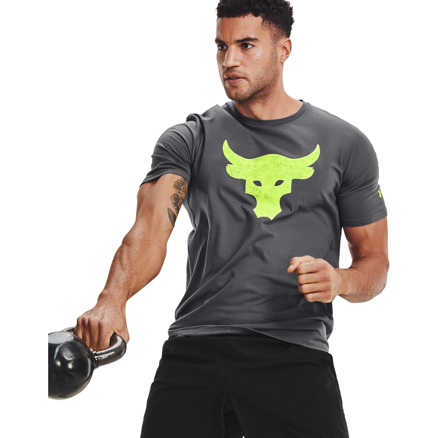 Polera Manga Corta Ua Project Rock Brahma B para Hombre