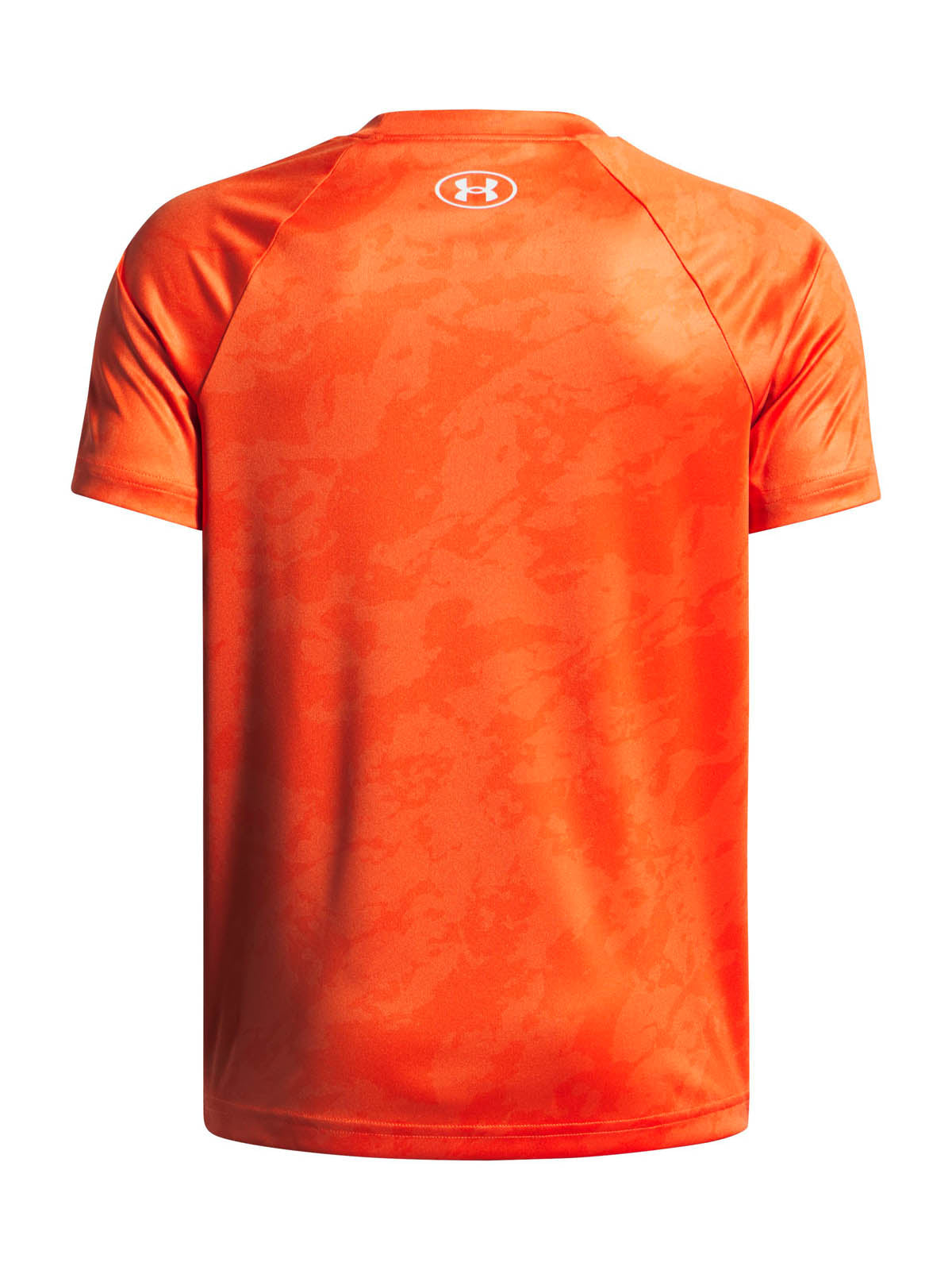 Polera manga corta de entrenamiento para niño Tech Big Logo Printed Naranja Under Armour