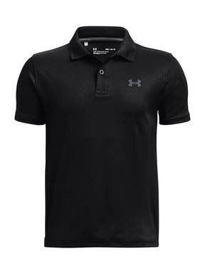 Polera manga corta de Golf para niño negro Under Armour