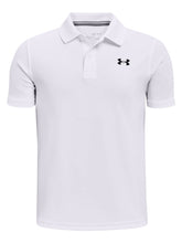 Polera manga corta de Golf para niño blanco Under Armour