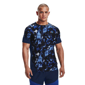 Polera manga corta UA RUSH™ HeatGear® 2.0 Print para hombre