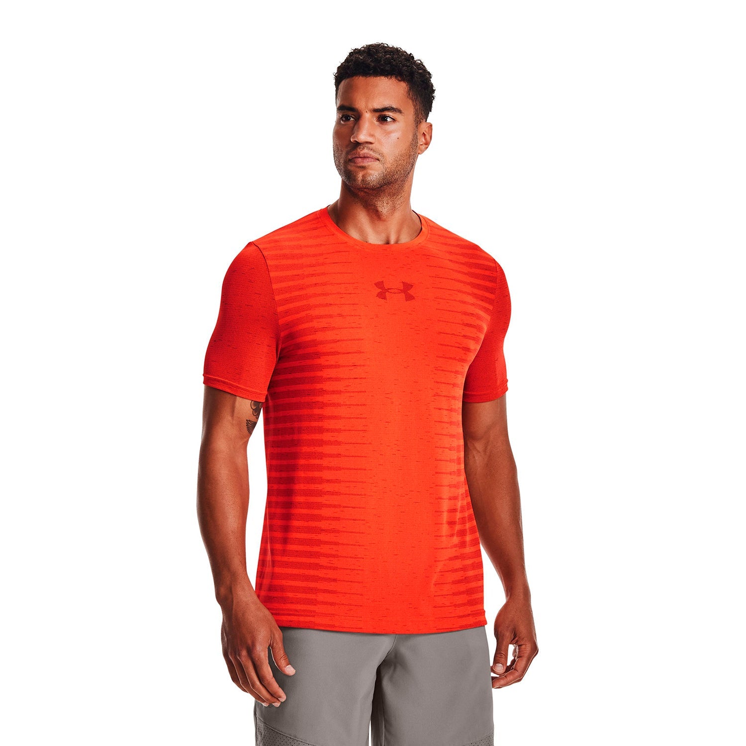 Polera manga corta UA Seamless Wordmark para hombre