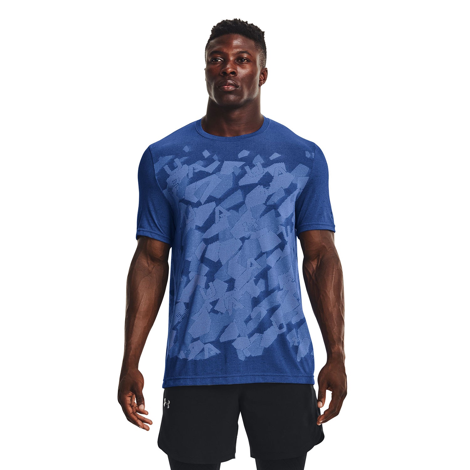 Polera manga corta UA Seamless Camouflage para hombre