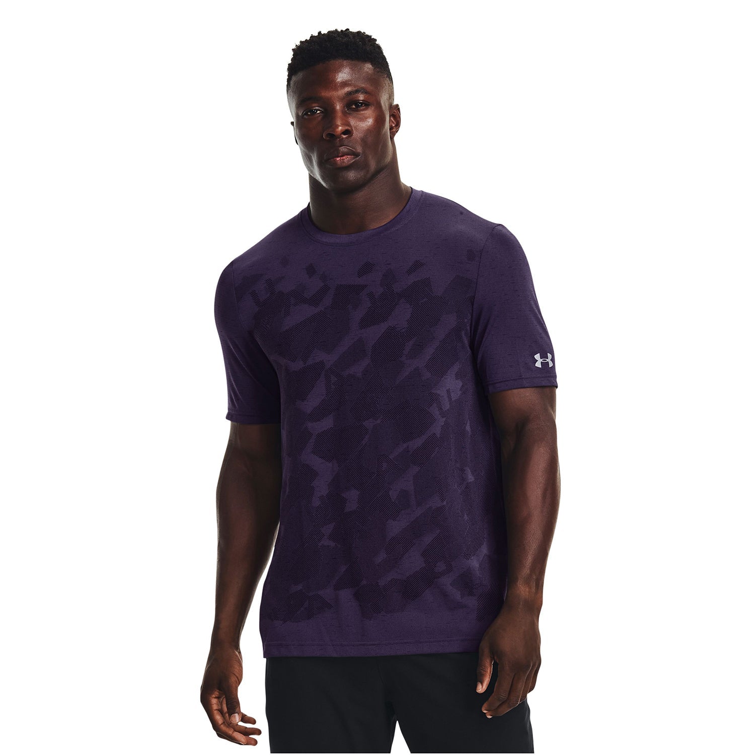 Polera manga corta UA Seamless Camouflage para hombre