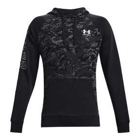Polera manga larga UA Rival Fleece Camo Script para hombre