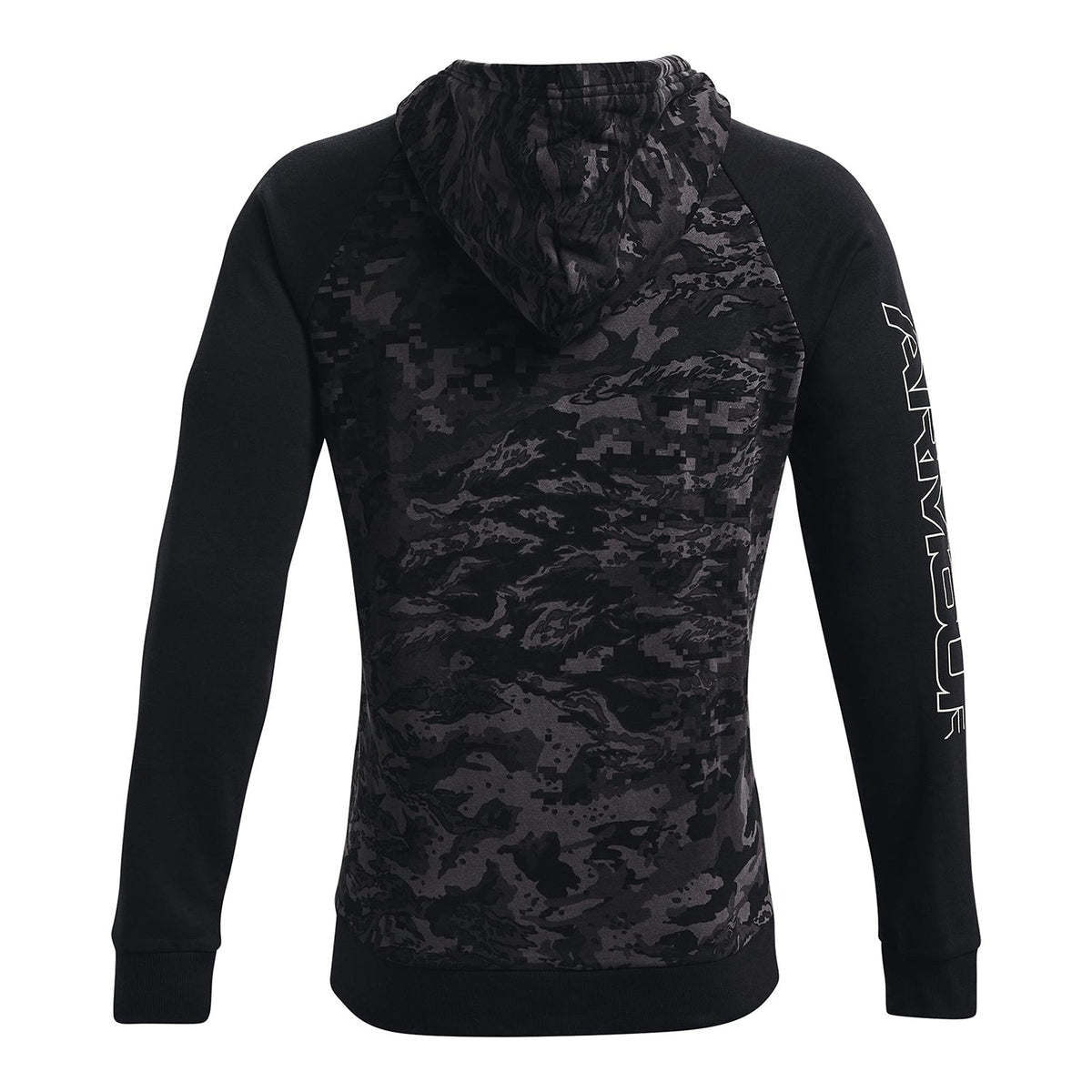 Polera manga larga UA Rival Fleece Camo Script para hombre