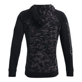 Polera manga larga UA Rival Fleece Camo Script para hombre