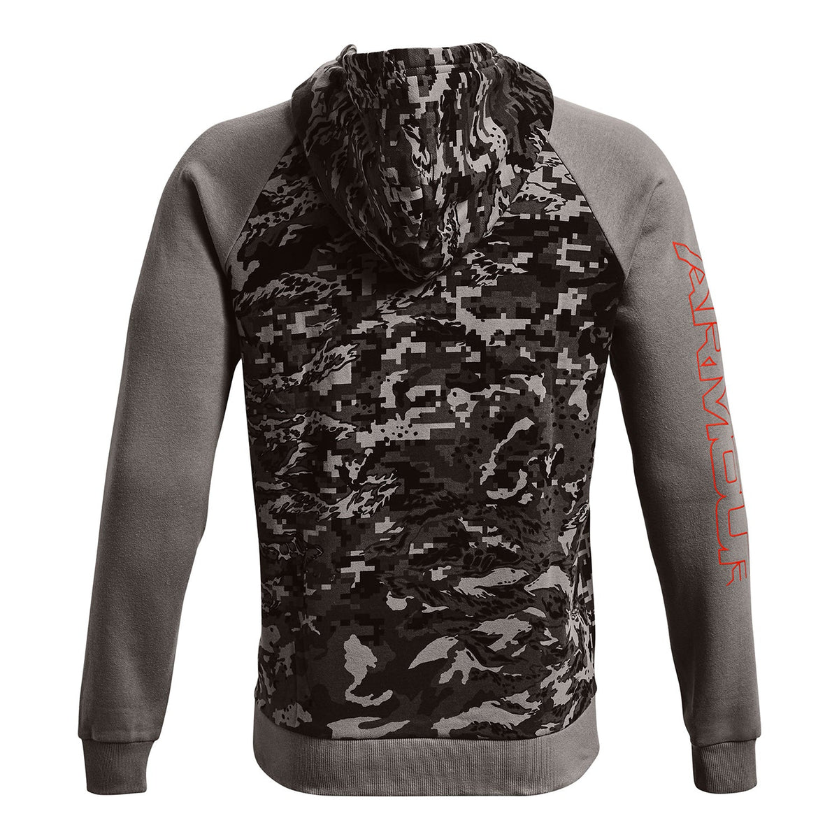 Polera manga larga UA Rival Fleece Camo Script para hombre