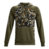 Polera manga larga UA Rival Fleece Camo Script para hombre