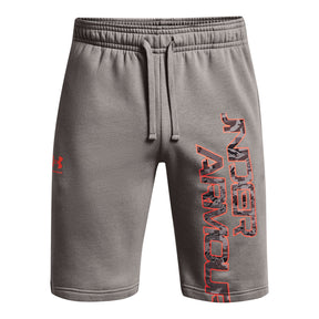 Shorts UA Rival Fleece Camo Script para hombre