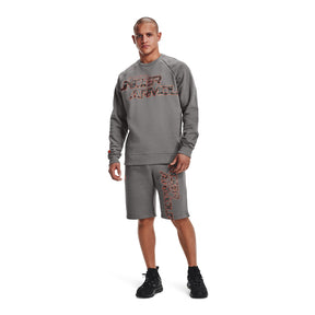Shorts UA Rival Fleece Camo Script para hombre