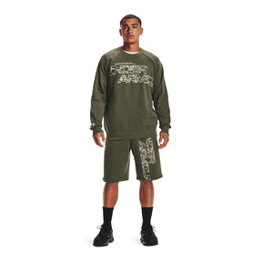 Shorts UA Rival Fleece Camo Script para hombre