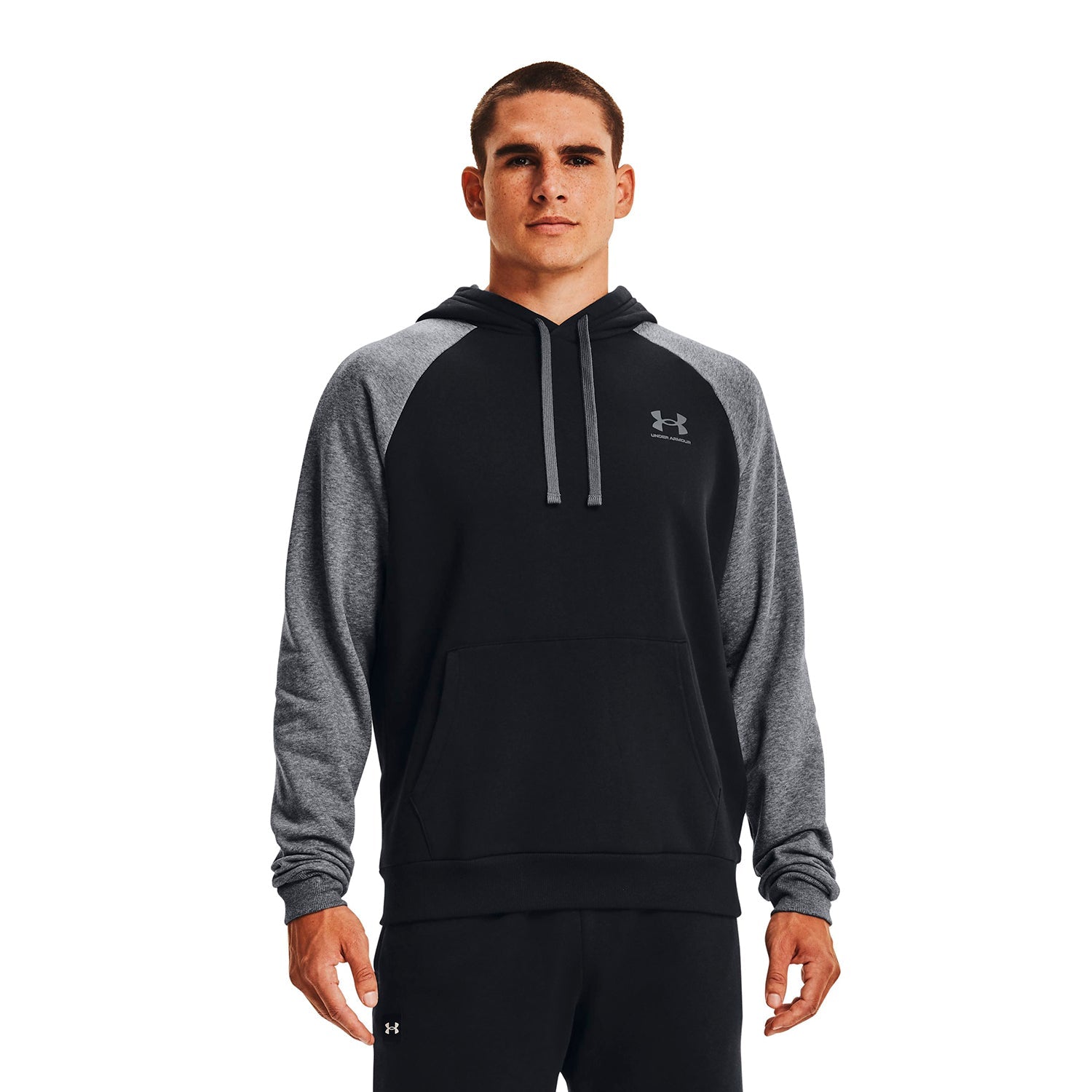 Polerón con gorro UA Rival Fleece Colorblock para hombre