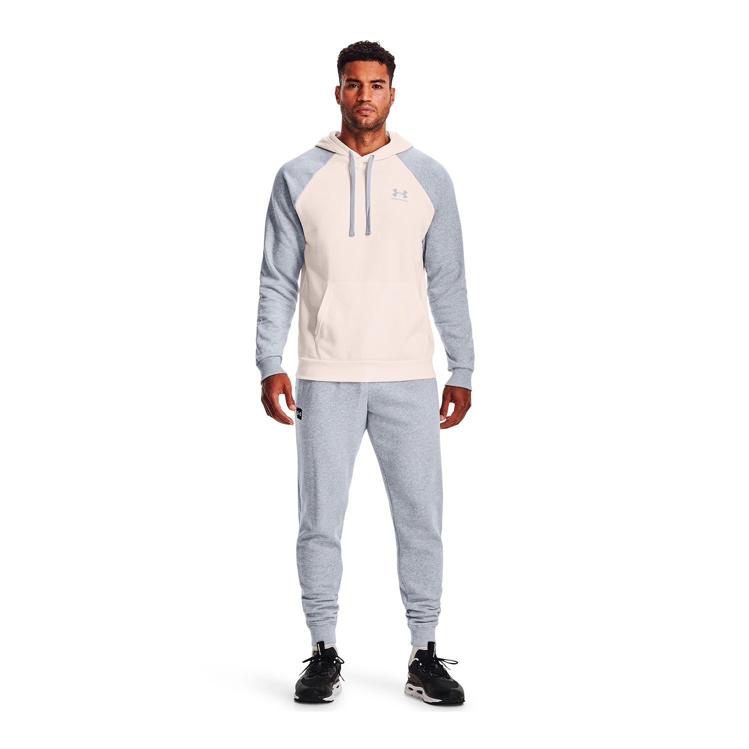 Polerón con gorro UA Rival Fleece Colorblock para hombre