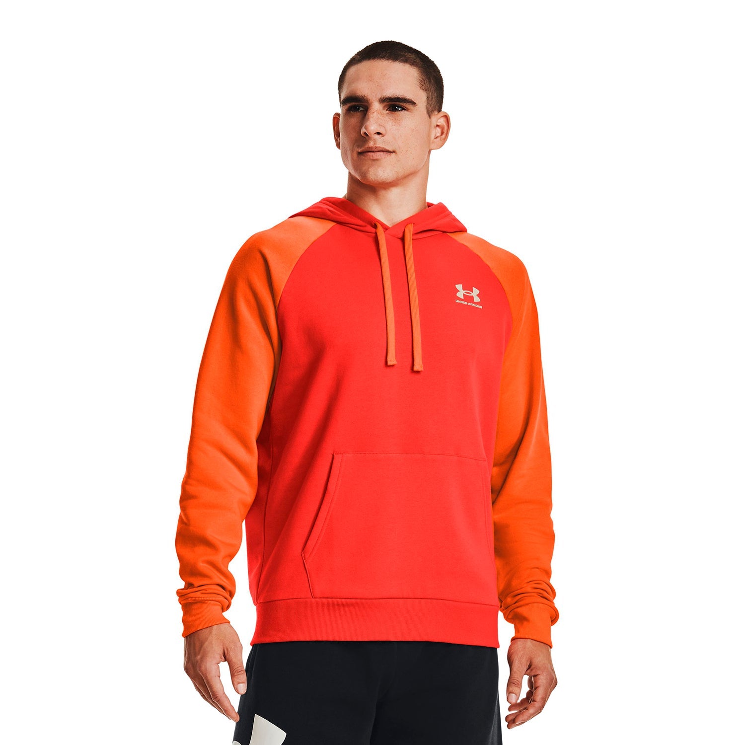 Polerón con gorro UA Rival Fleece Colorblock para hombre