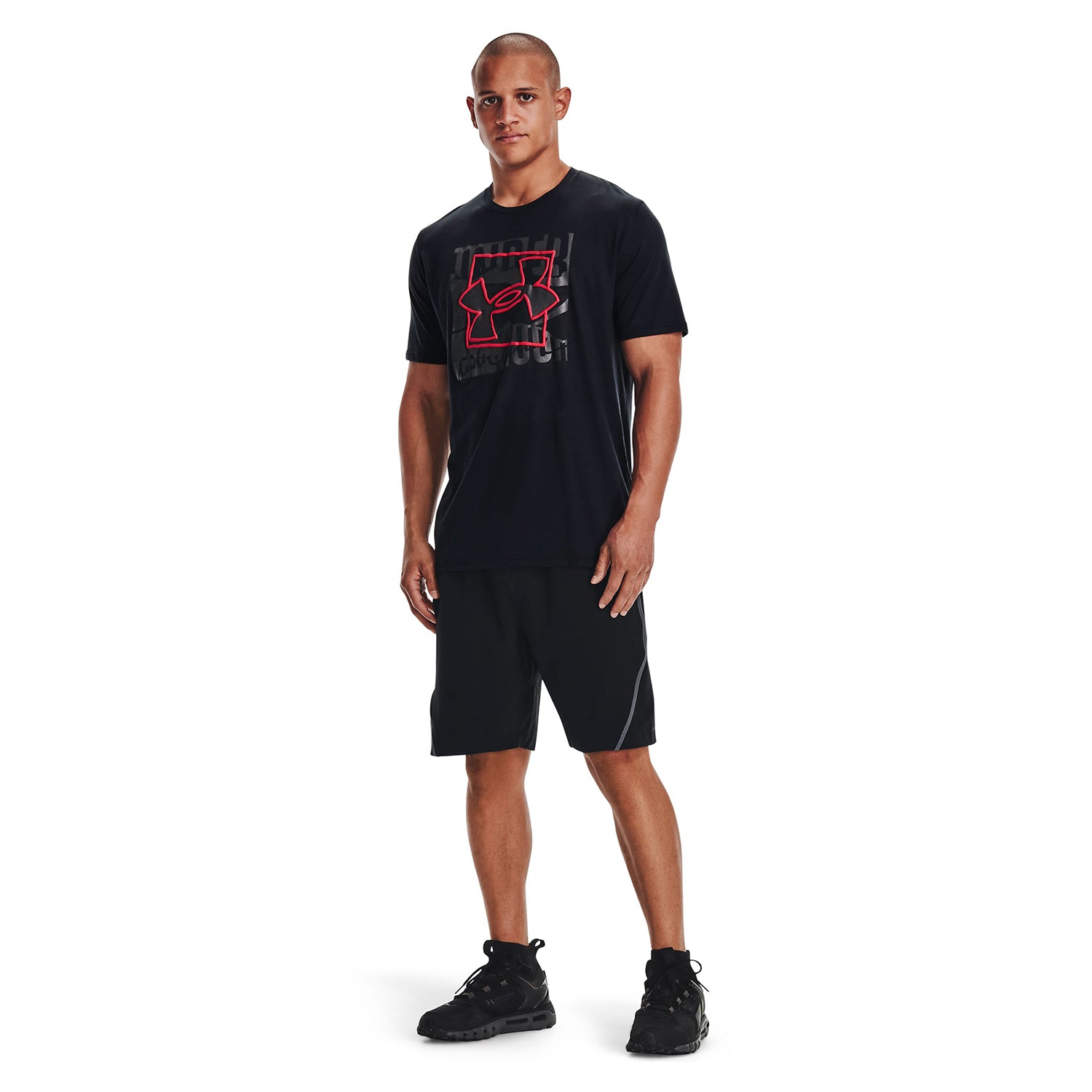 Polera manga corta UA Boxed Symbol Outline para hombre