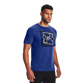 Polera manga corta UA Boxed Symbol Outline para hombre