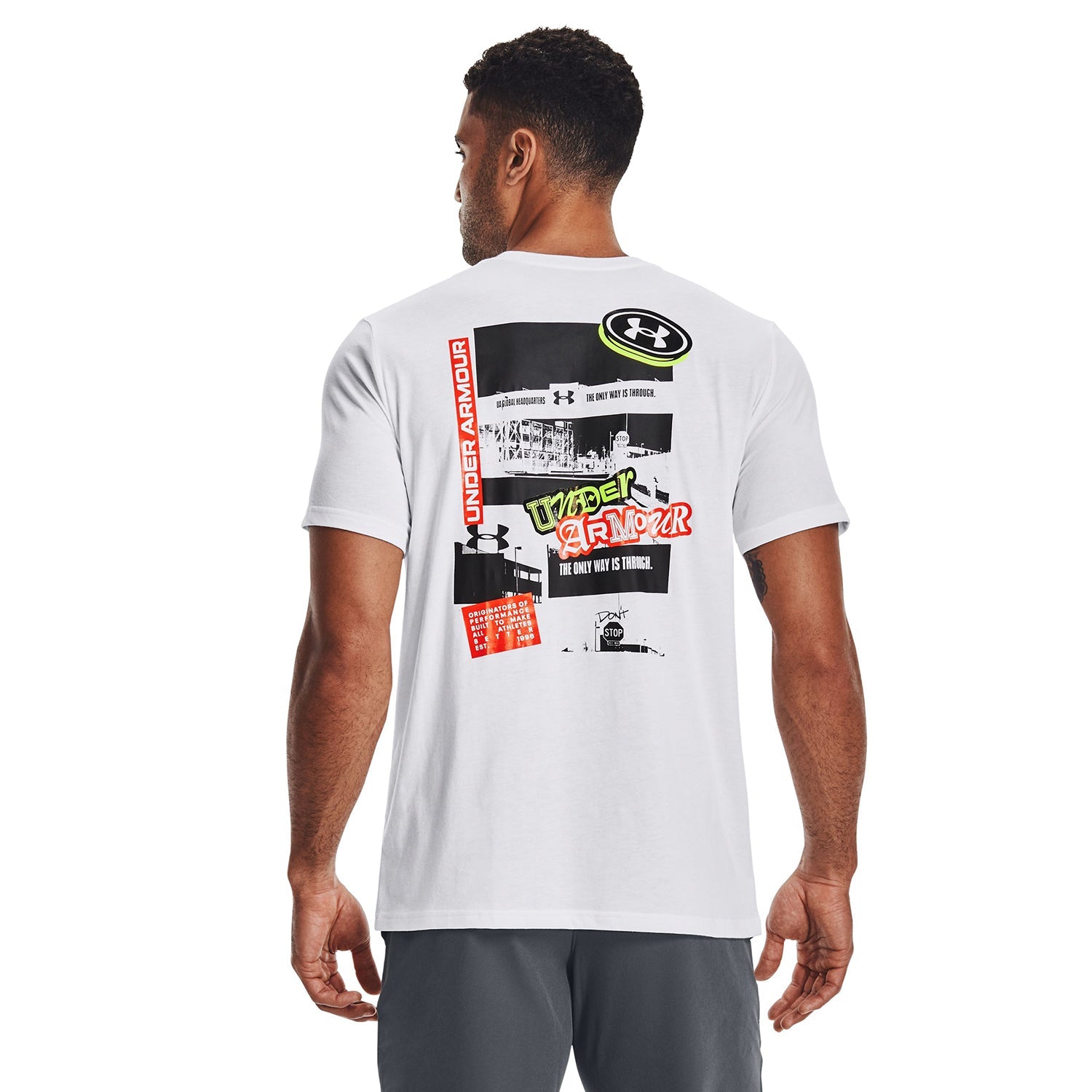 Polera manga corta UA Sticker Campus para hombre