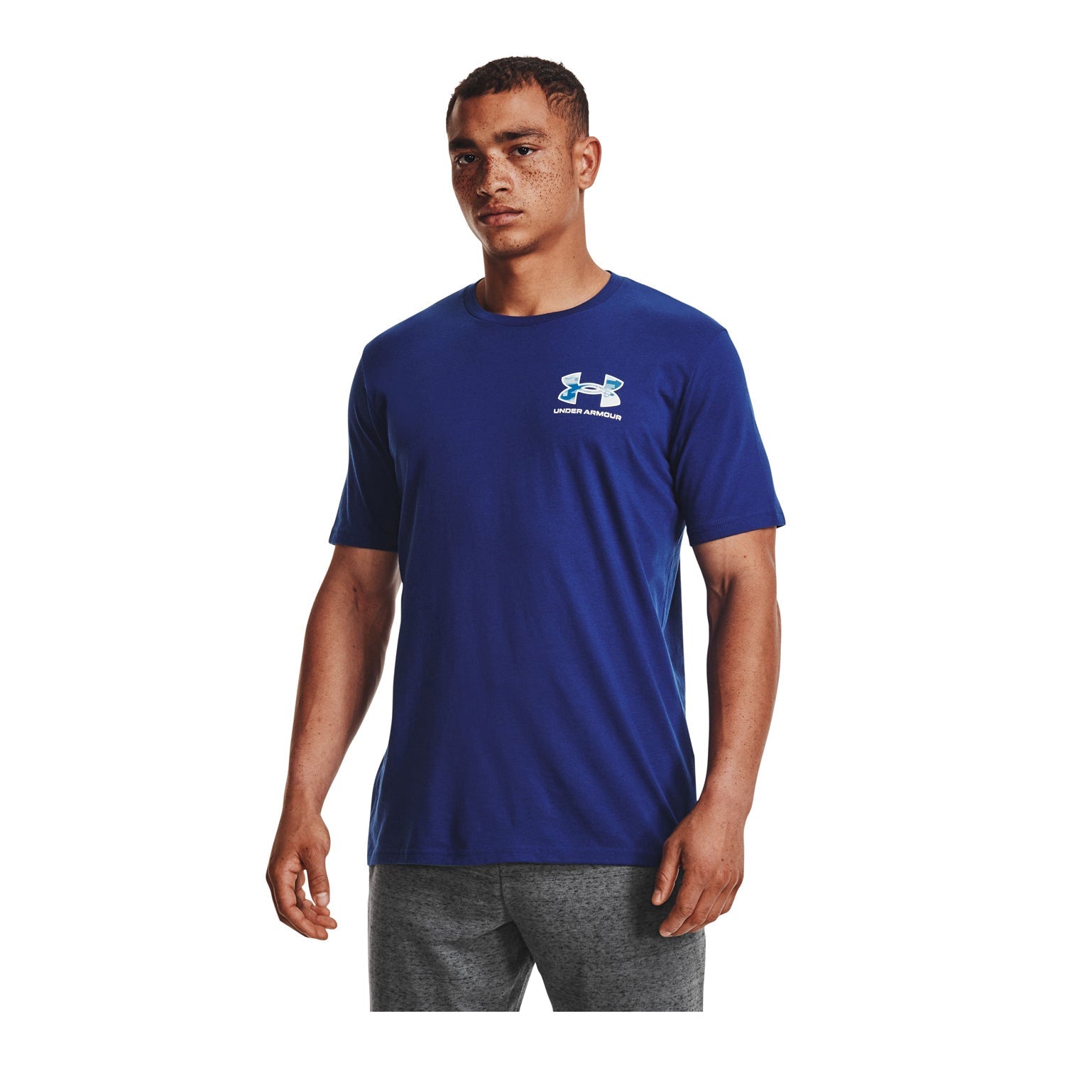 Polera manga corta UA ABC Camo Fill Wordmark para hombre