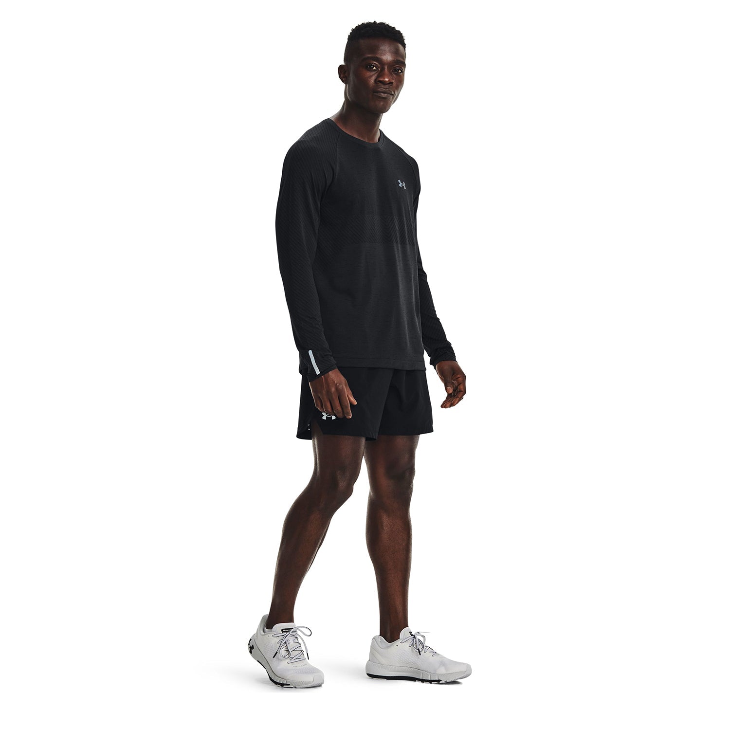 Polera manga larga UA Seamless Run para hombre