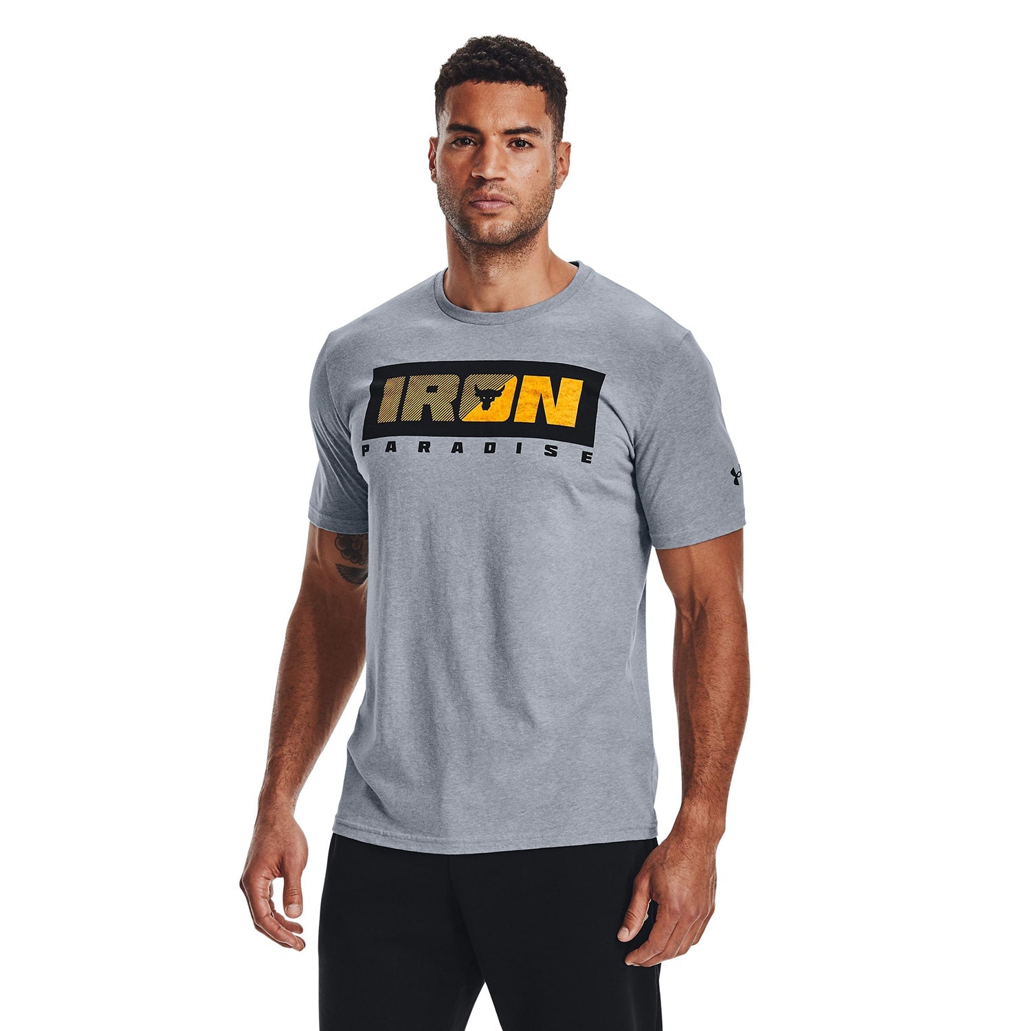 Polera manga corta Project Rock Iron Paradise para hombre