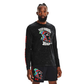 Polera manga larga UA Keep Run Weird para hombre