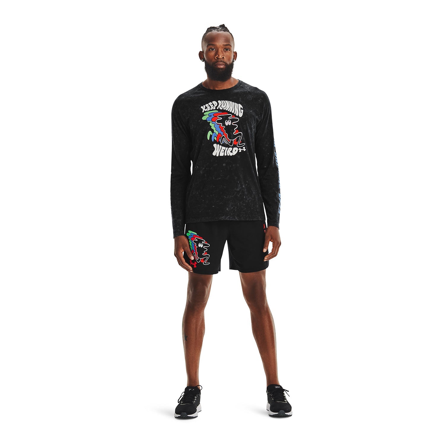 Polera manga larga UA Keep Run Weird para hombre