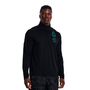 Polera manga larga UA Destroy All Miles 1/2 Zip para hombre