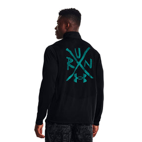 Polera manga larga UA Destroy All Miles 1/2 Zip para hombre