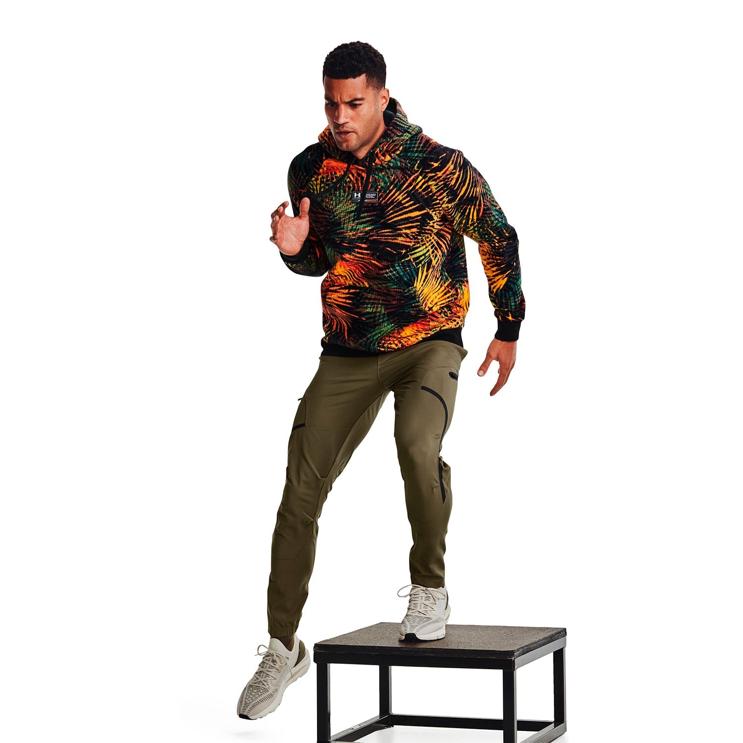 Polerón UA Rival Fleece Sport Palm para hombre