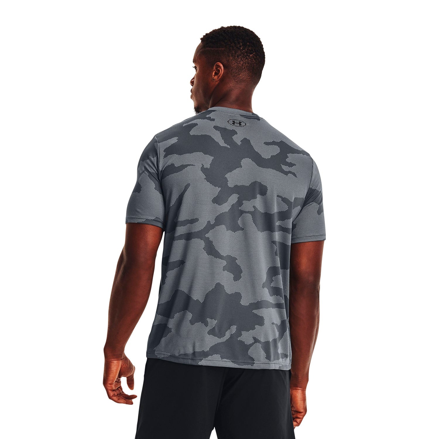 Polera manga corta con cuello en V UA Velocity Jacquard para hombre