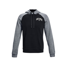 Polerón con gorro UA Rival Fleece Wordmark Colorblock para hombre