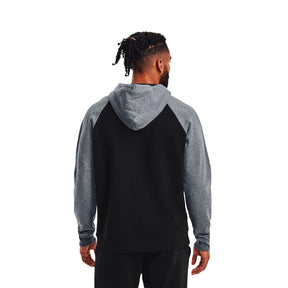 Polerón con gorro UA Rival Fleece Wordmark Colorblock para hombre