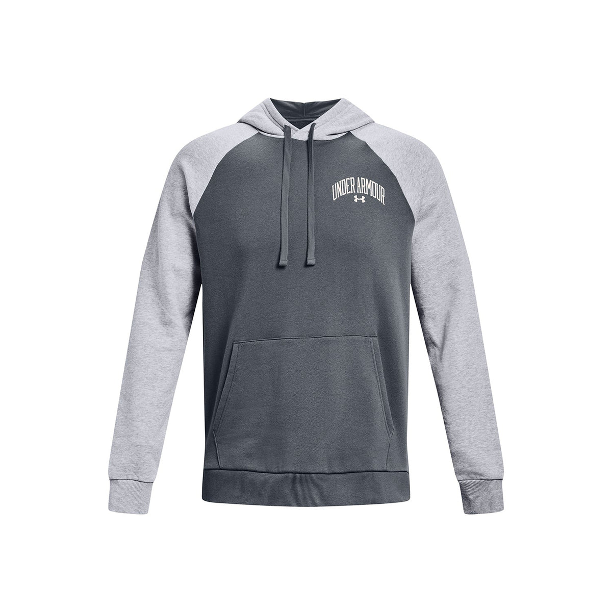 Polerón con gorro UA Rival Fleece Wordmark Colorblock para hombre