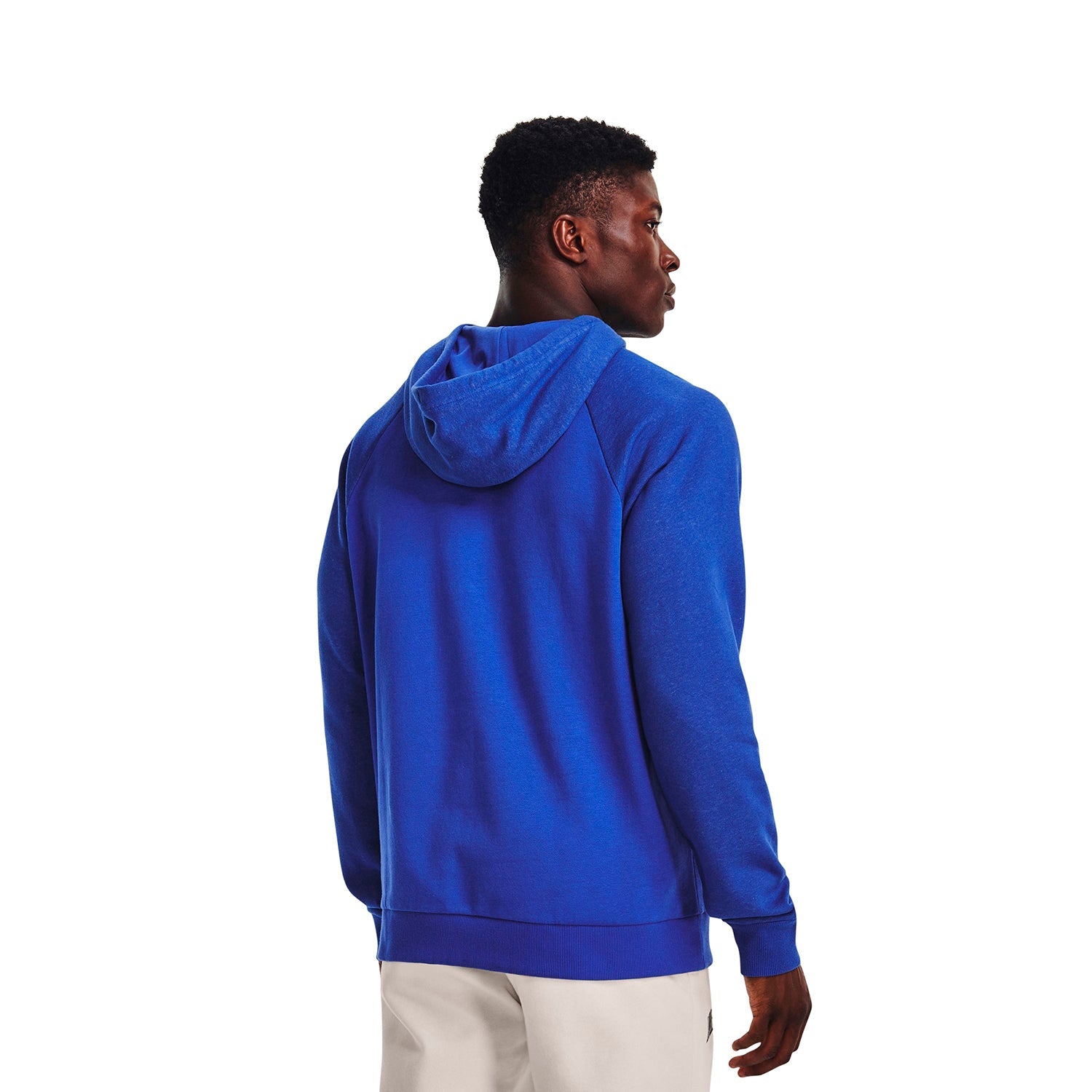 Polerón con gorro UA Rival Fleece Wordmark Colorblock para hombre