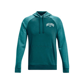 Polerón con gorro UA Rival Fleece Wordmark Colorblock para hombre