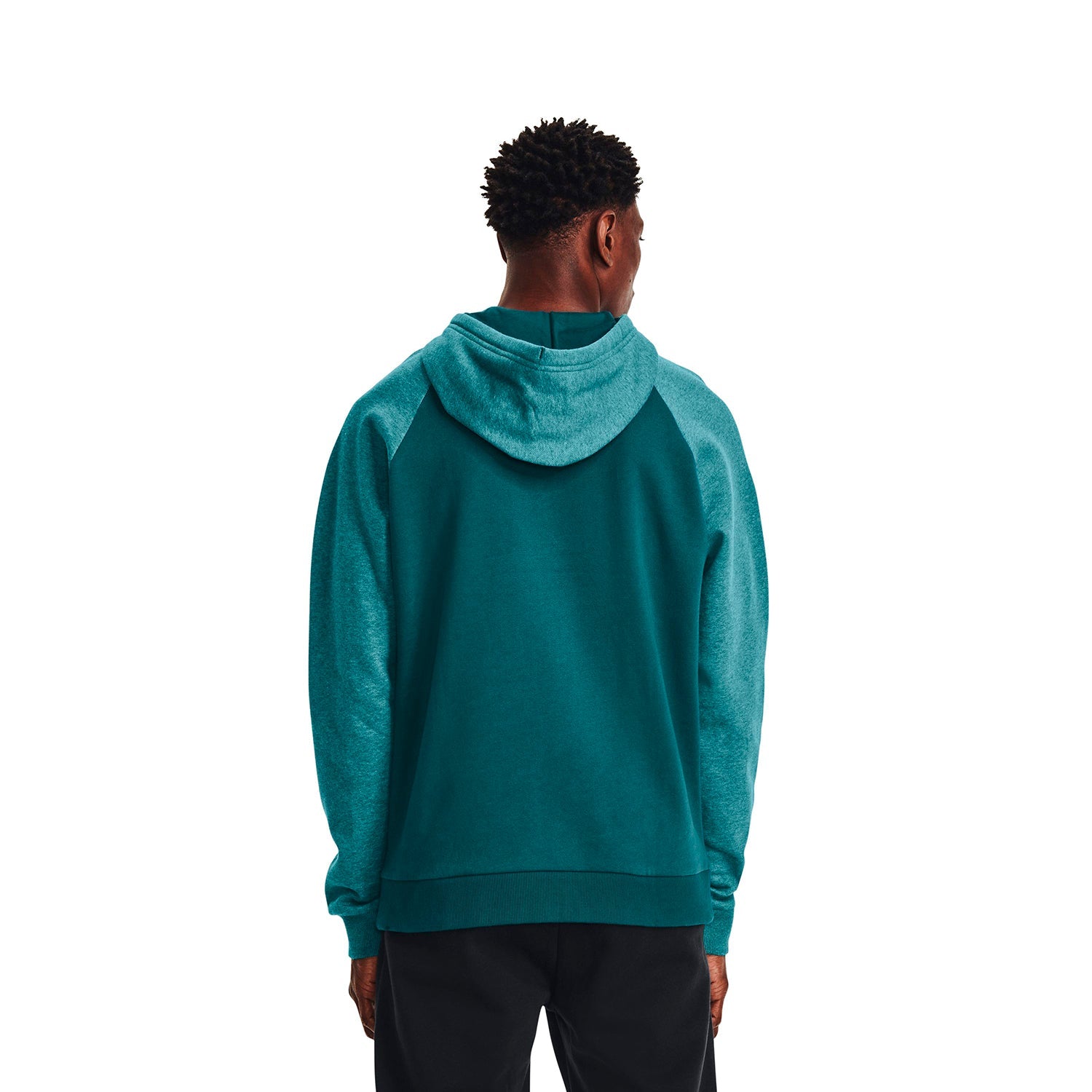 Polerón con gorro UA Rival Fleece Wordmark Colorblock para hombre