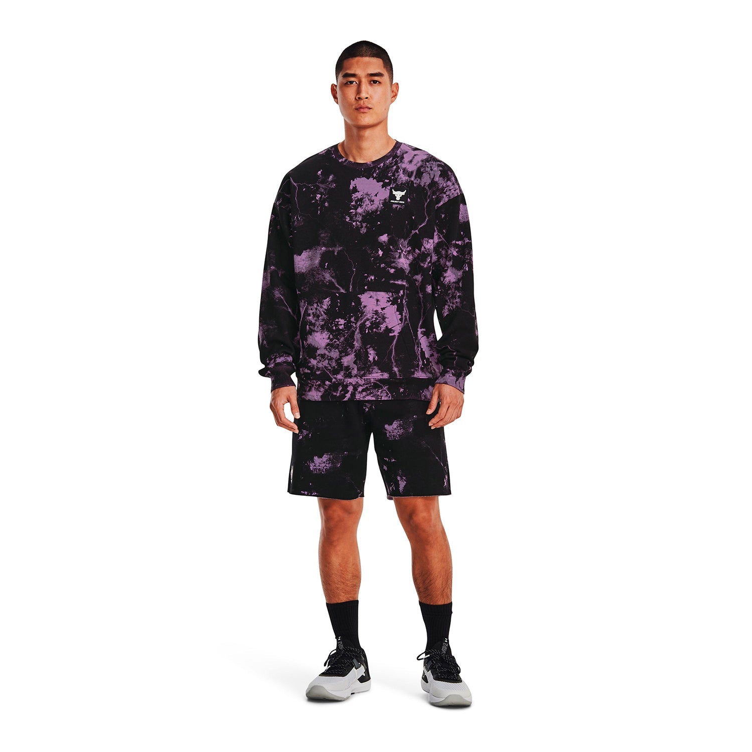 Polerón Project Rock Rival Fleece Disrupt Printed Crew para hombre