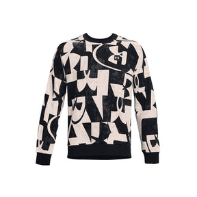 Polerón UA Rival Fleece Macro Branded Crew para hombre