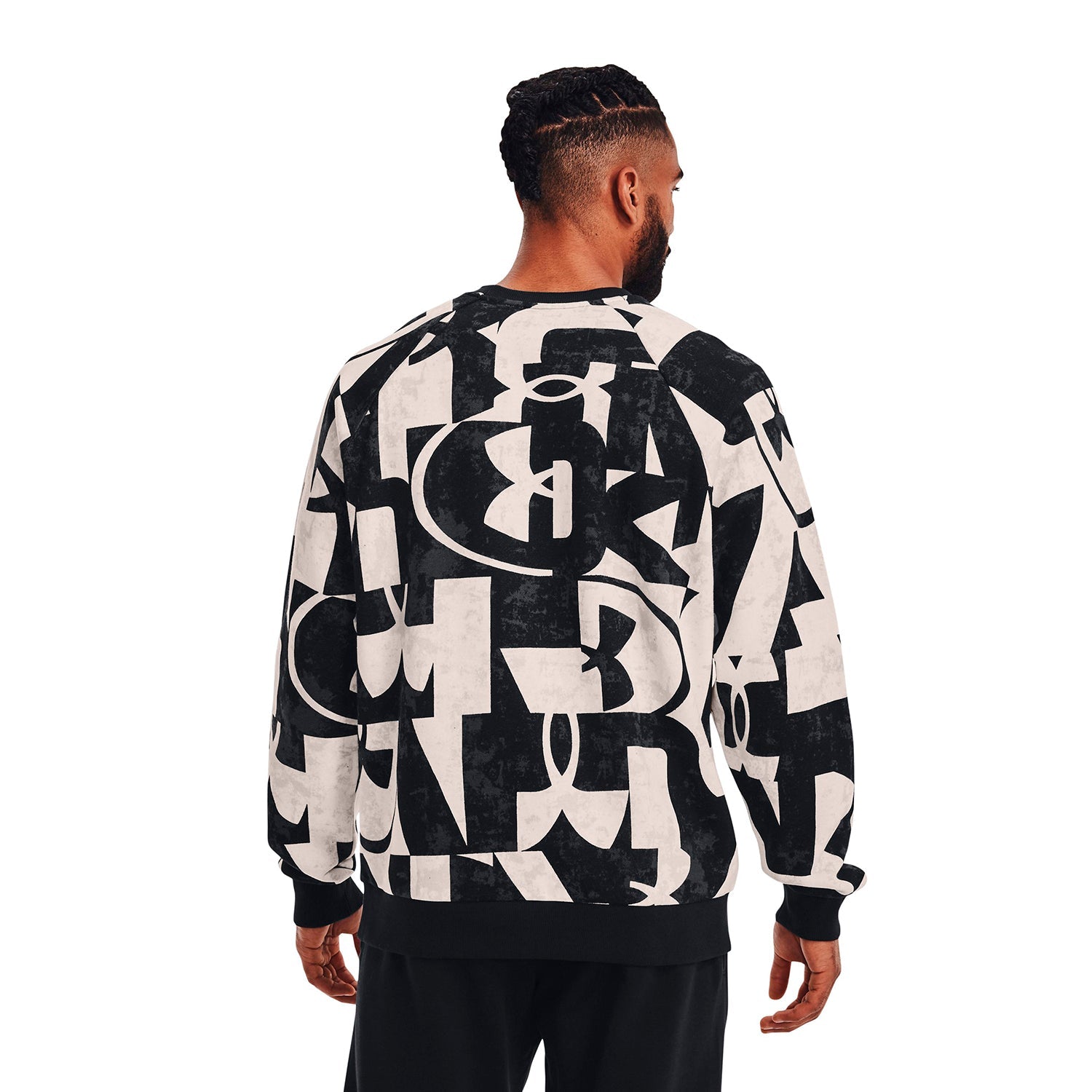 Polerón UA Rival Fleece Macro Branded Crew para hombre