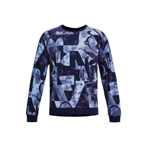 Polerón UA Rival Fleece Macro Branded Crew para hombre