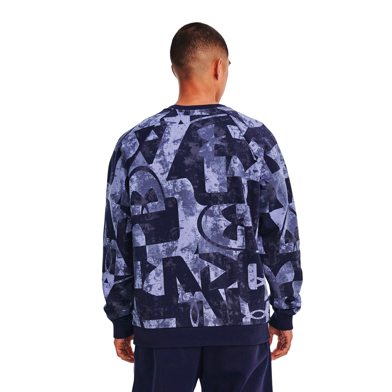 Polerón UA Rival Fleece Macro Branded Crew para hombre