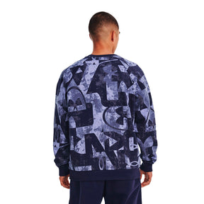 Polerón UA Rival Fleece Macro Branded Crew para hombre