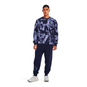 Polerón UA Rival Fleece Macro Branded Crew para hombre