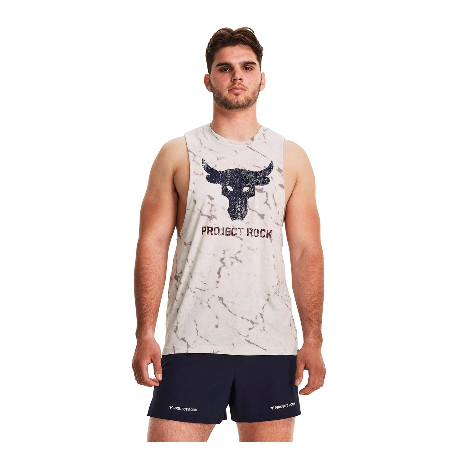 Polera sin mangas Project Rock Brahma Bull para hombre Under Armour