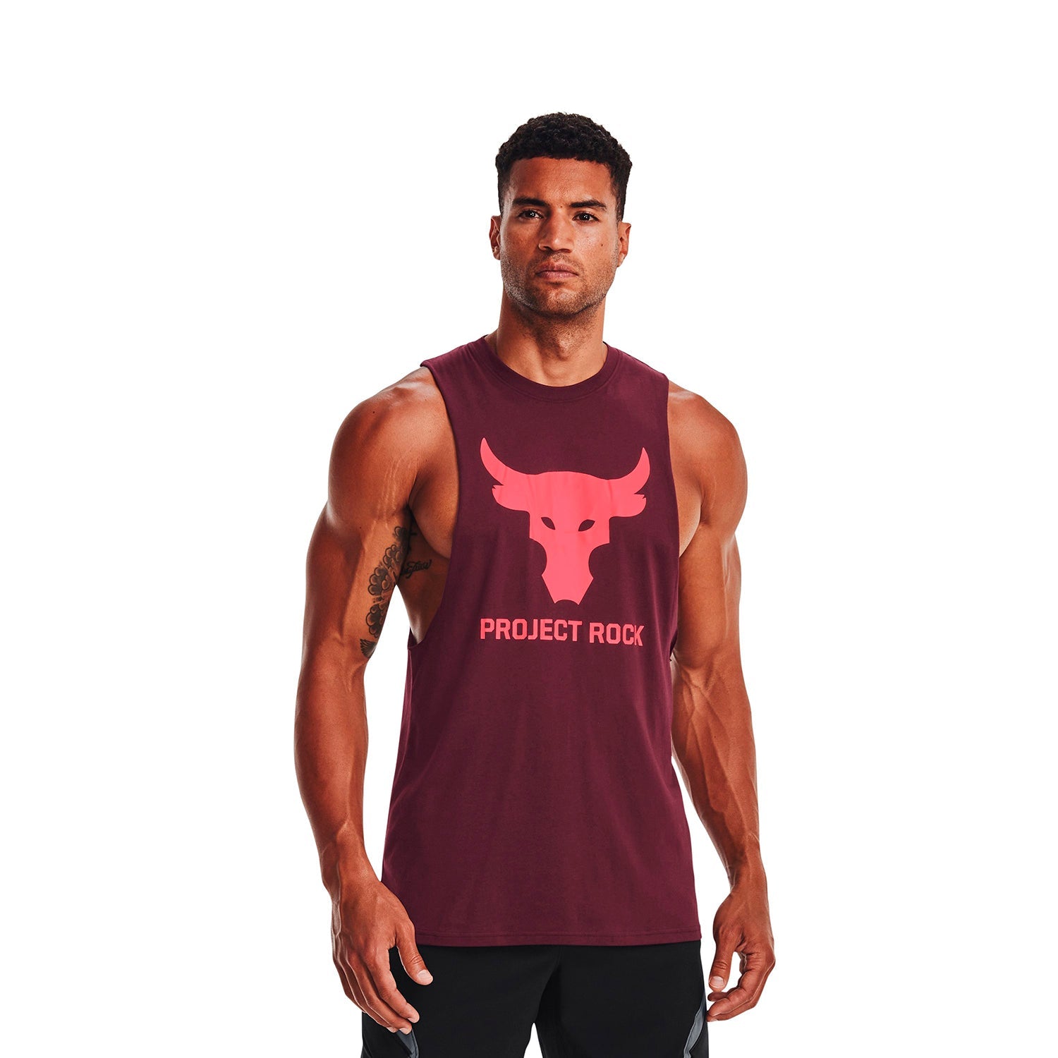 Polera sin mangas Project Rock Brahma Bull para hombre Under Armour