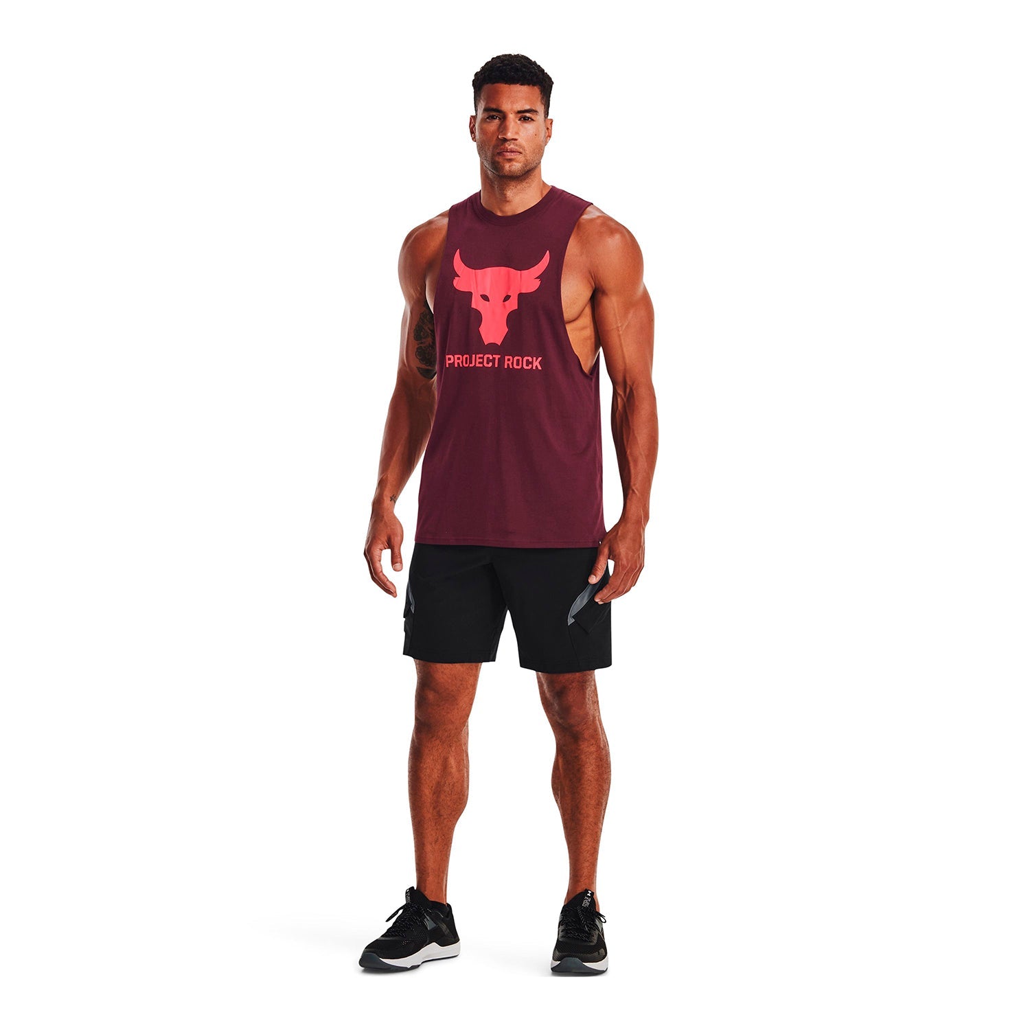 Polera sin mangas Project Rock Brahma Bull para hombre Under Armour